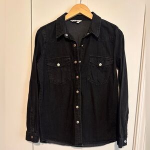 Zara Charcoal Button-Up Shirt